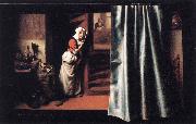 MAES, Nicolaes Eavesdropper with a Scolding Woman France oil painting artist